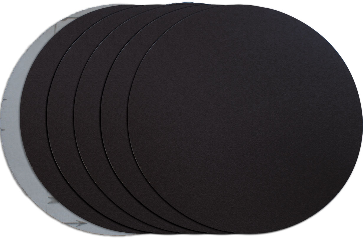 Диск шлифовальный на велкро основе P60, 230мм / без отв., черный, 5 шт.